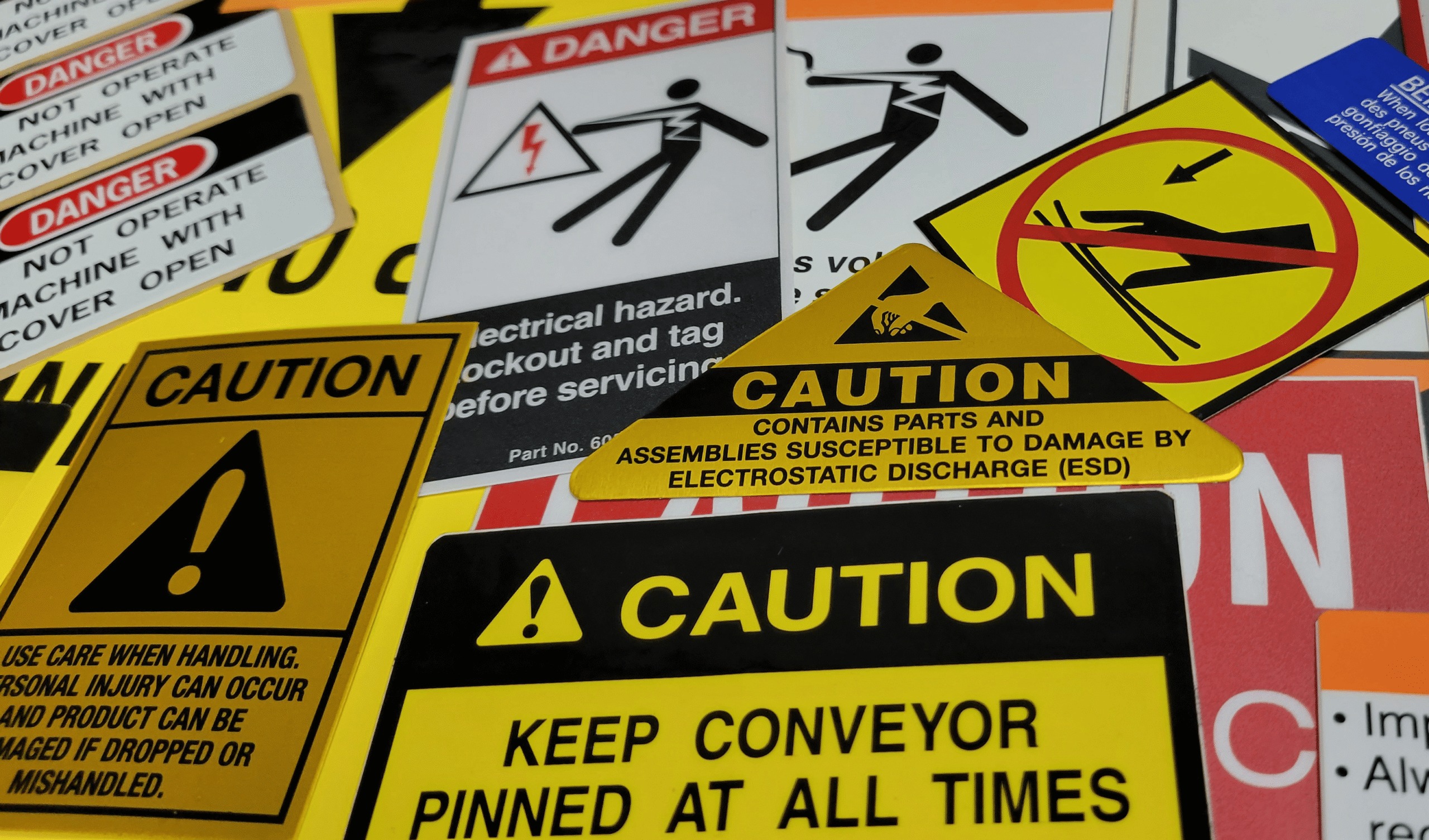 Right Warning Decals